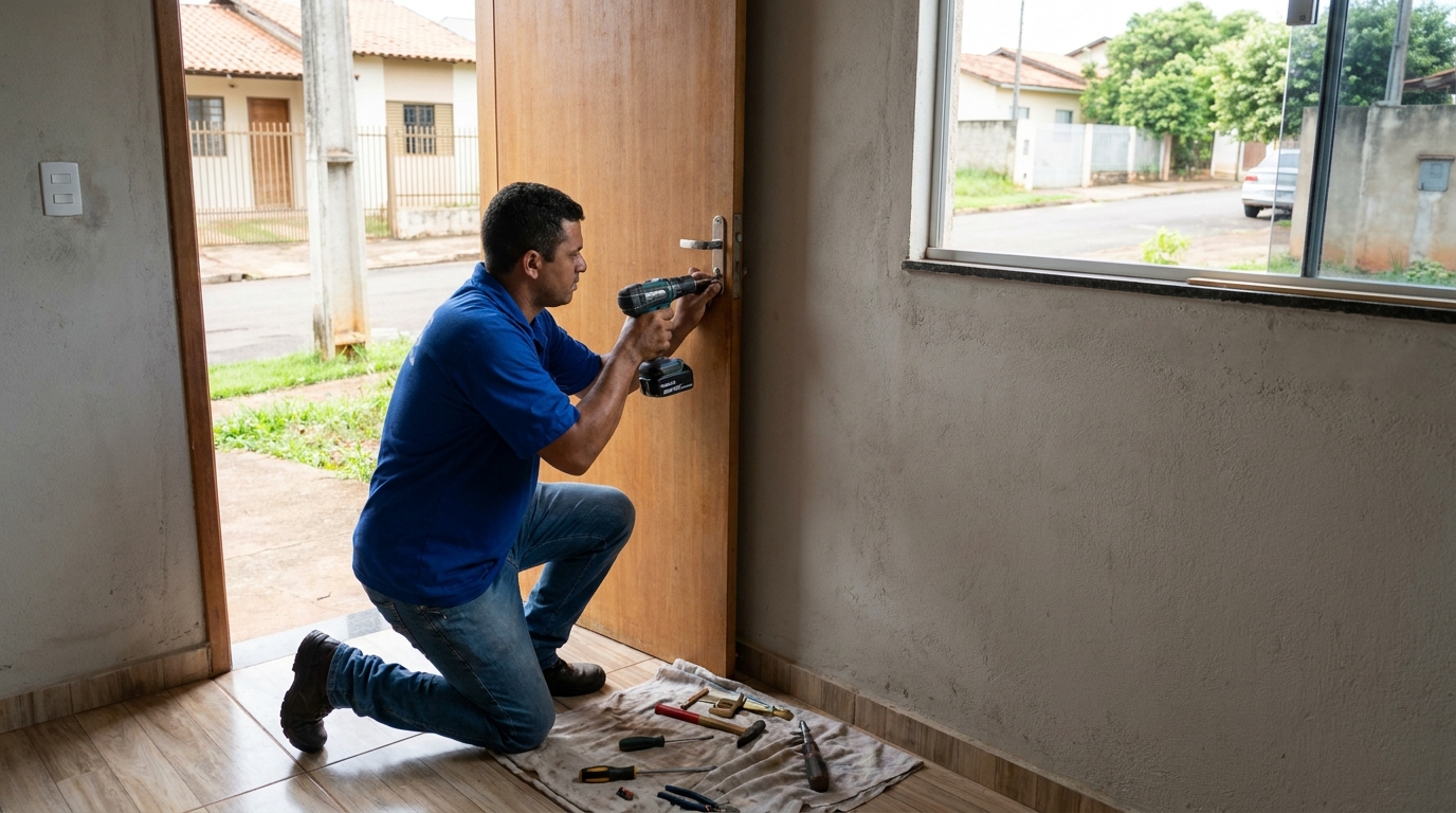 Instalação de Fechadura Residencial profissional em Montes Claros‑MG